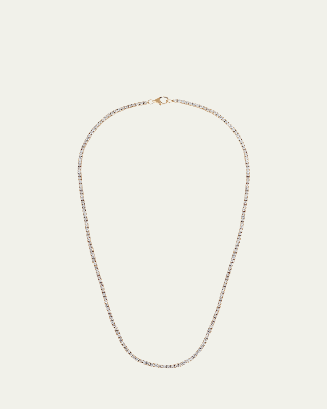 Diamond Tennis Necklace, 15"L